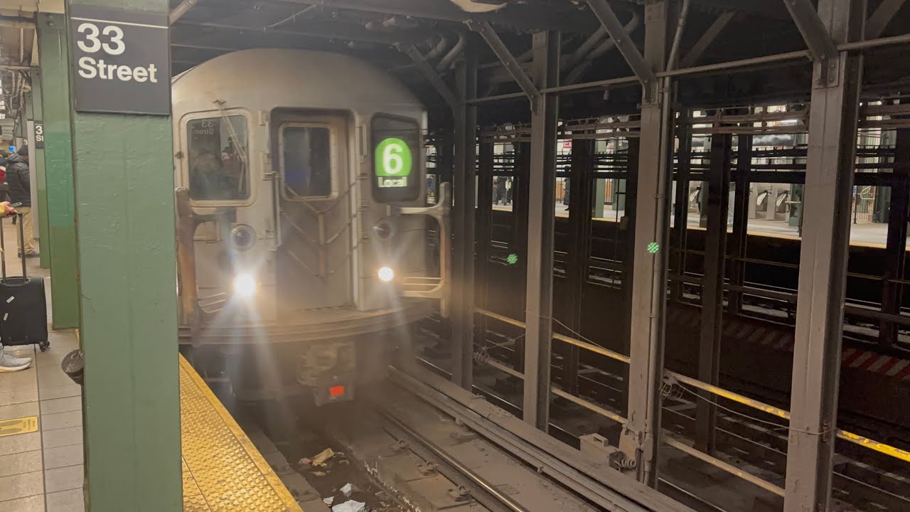 IRT Lexington Avenue Line: (4)(5) Express and (6)(6X) Local trains at 33rd Street 