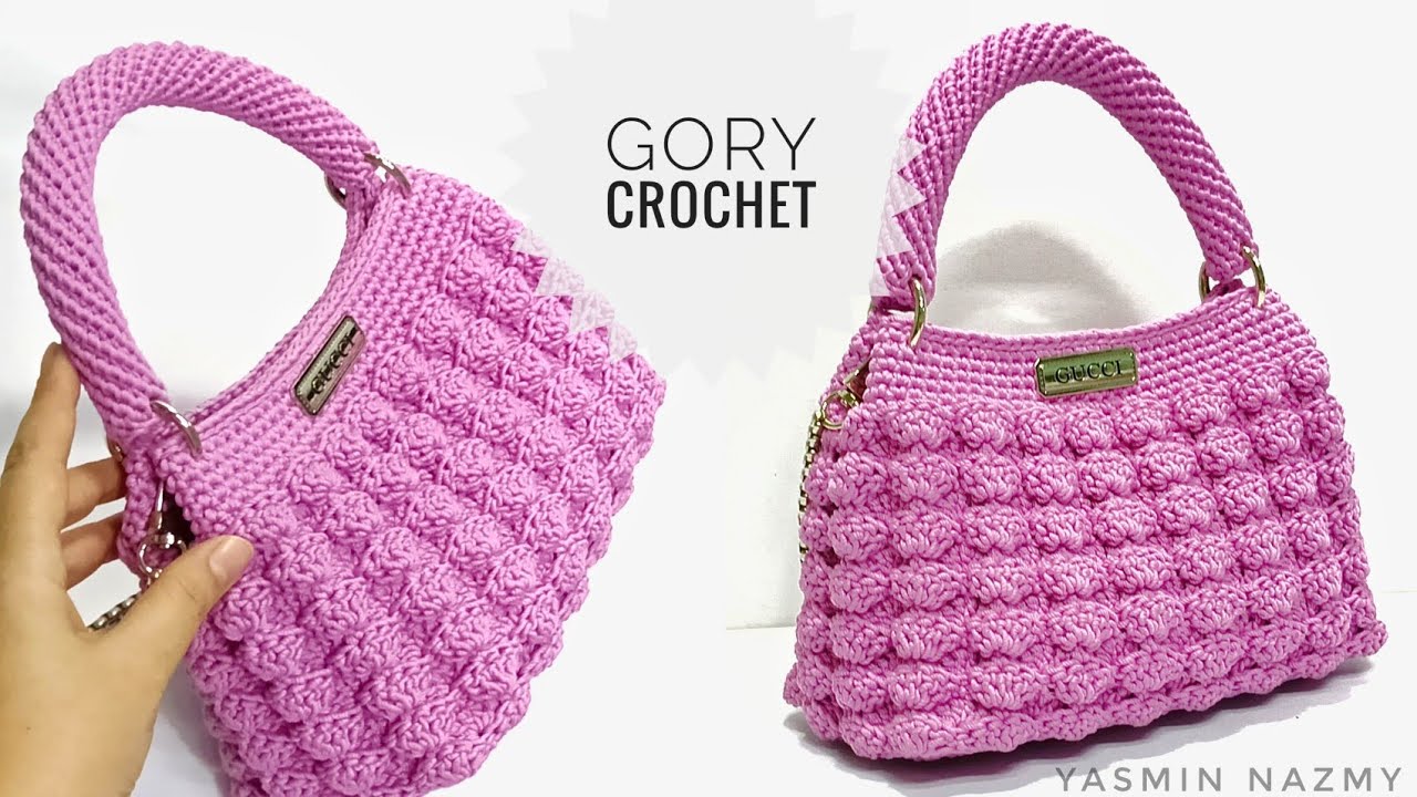 كروشيه شنطة يد واسعه من الداخل موديل مميز وعملي bag crochet tas rajutan Bolsa de ganchillo Túi móc