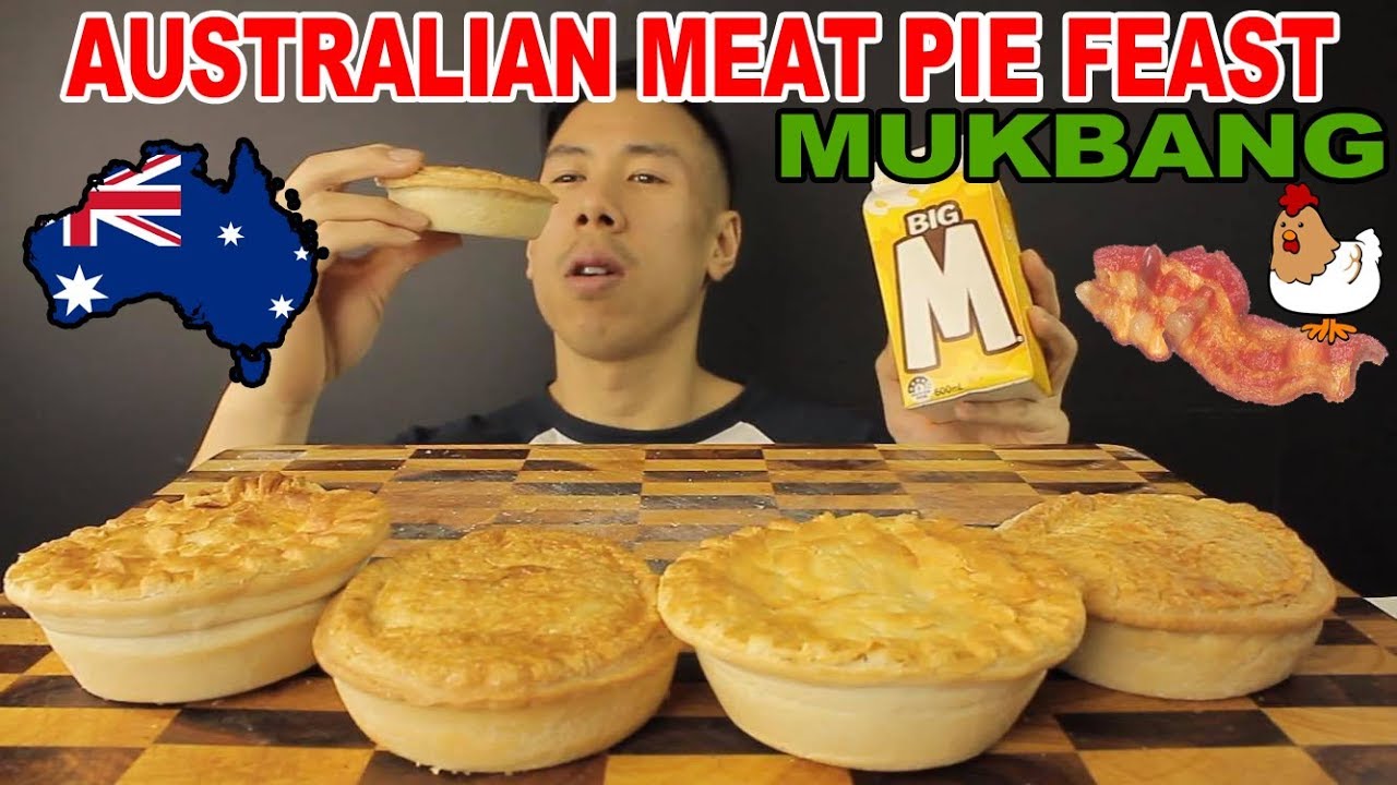 [MUKBANG] AUSTRALIAN MEAT PIE-BACON AND EGG+CHICKEN PIE-SUPER CRUNCHY PIES