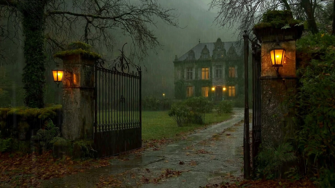 🕯 “Beyond the Iron Gates” — A Rain Soaked Manor Evening | Dark academia Playlist