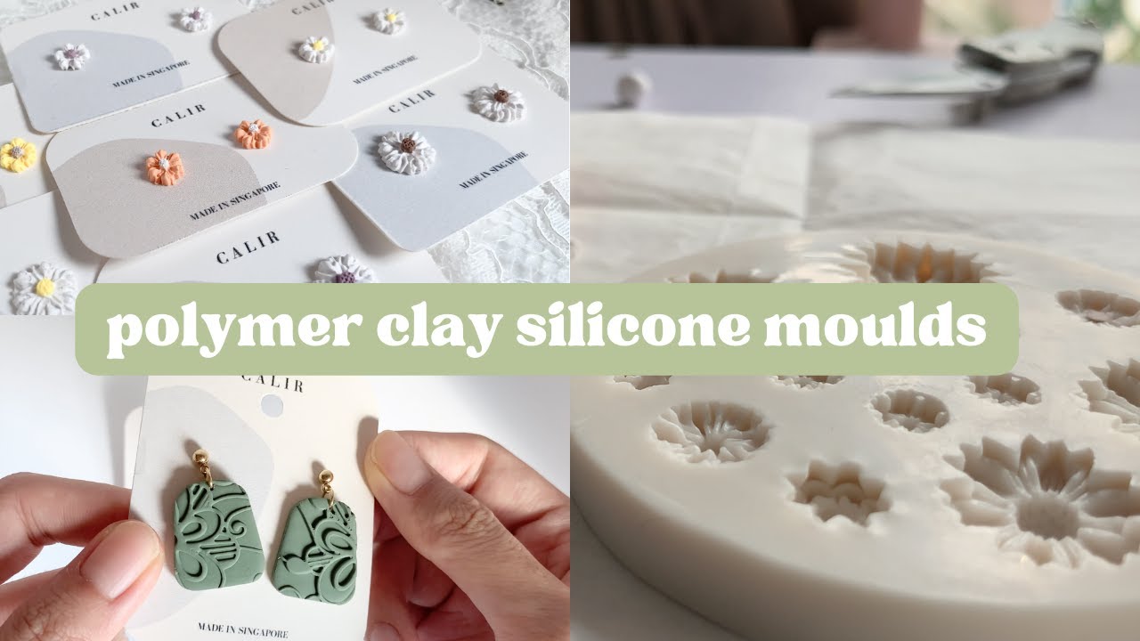 Trying out Polymer Clay Silicone Moulds | No talking | No music | Polymer Clay Earrings
