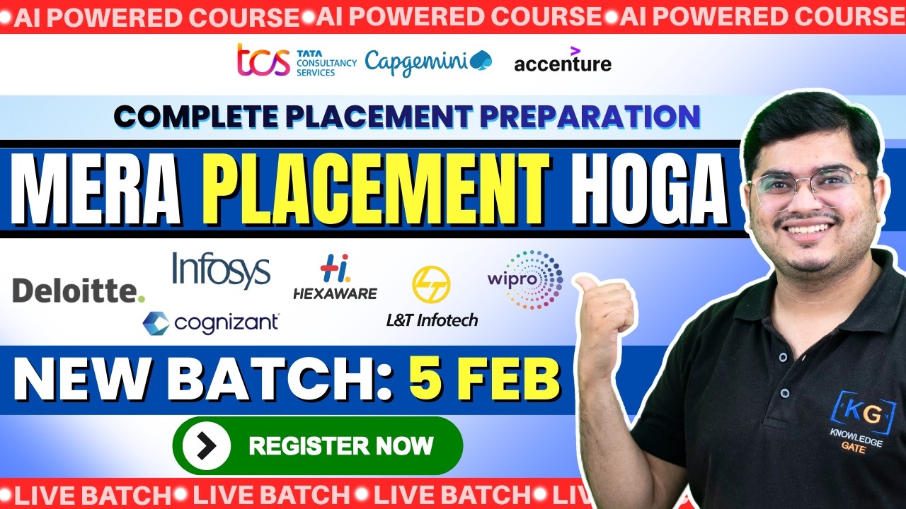 Complete Placement Preparation Roadmap 2026 | MERA PLACEMENT HOGA | New Batch Starts 5 February