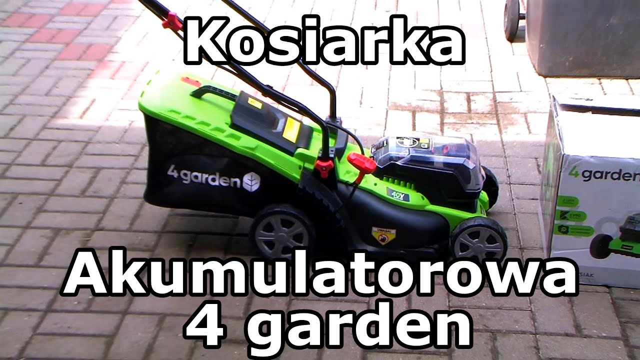 Kosiarka Akumulatorowa 4 Garden 40V (2x20V Li ion 4Ah) - Pierwsze uruchomienie