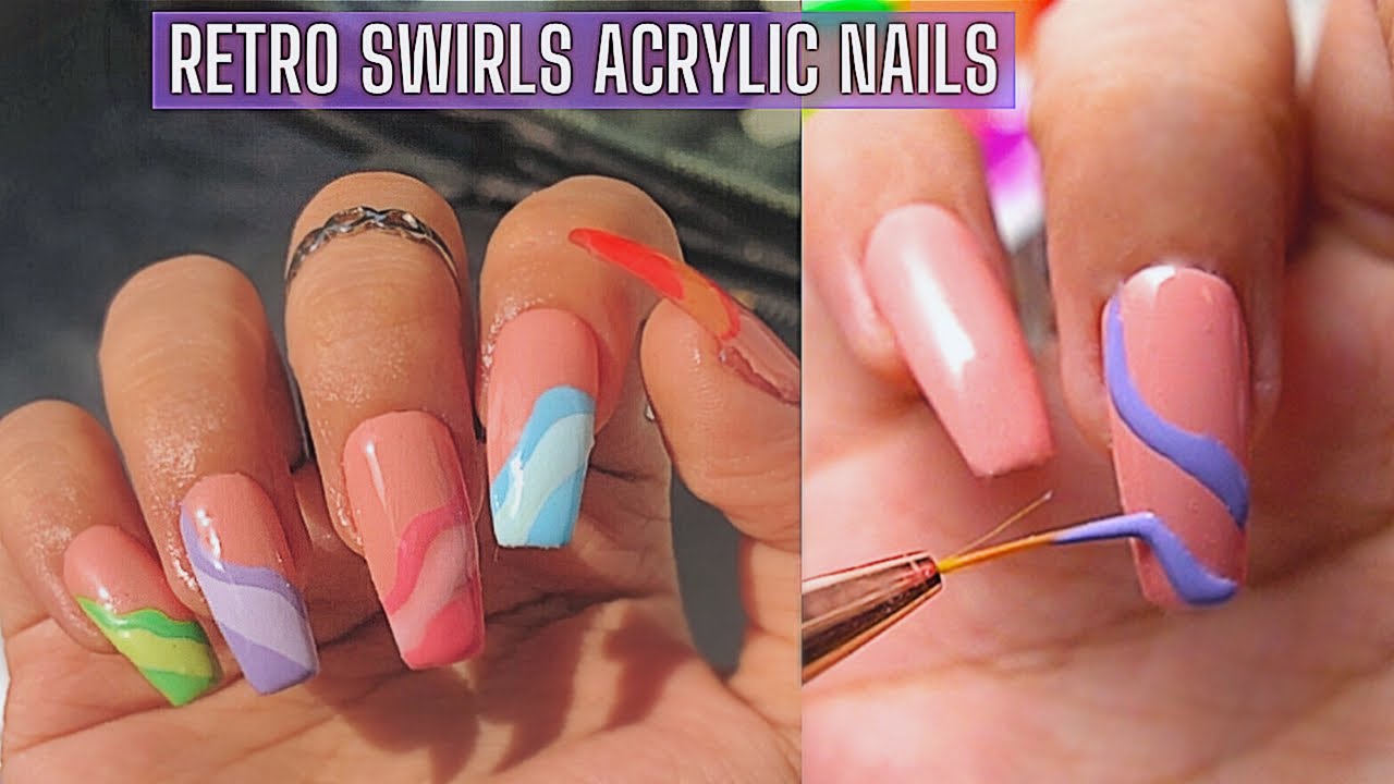 Swirl Nails 💅 Retro Swirl Nail Art Tutorial