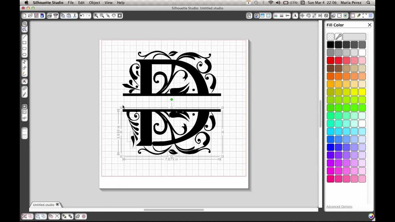 Split letter tutorial for Silhouette Cameo