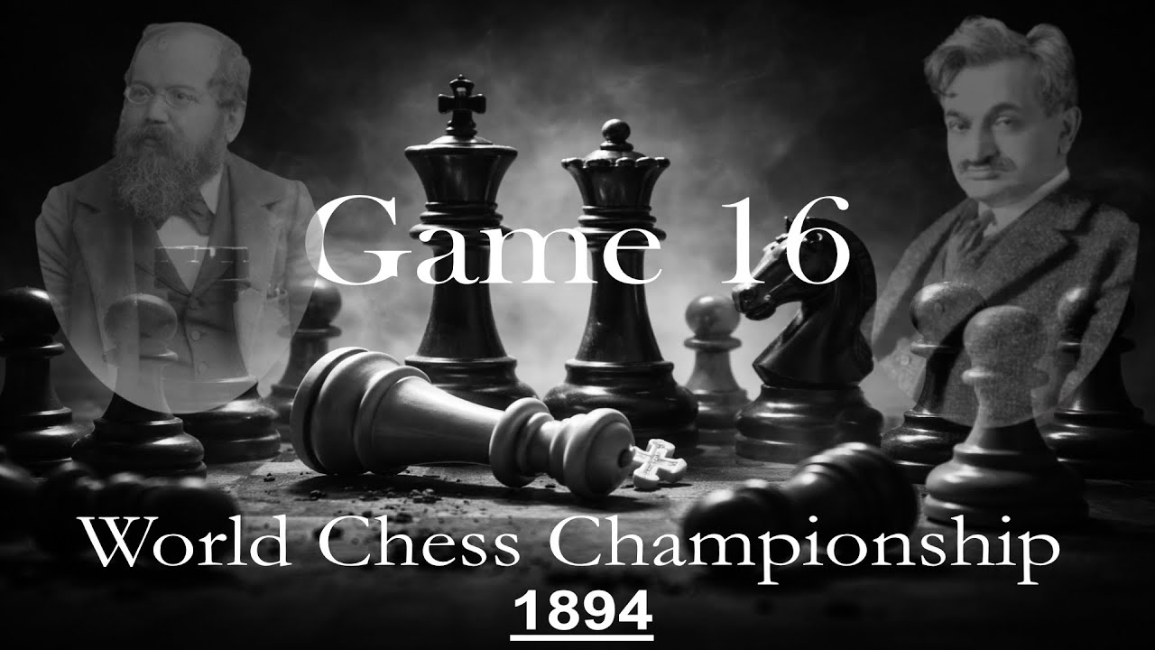 Chess WCC 1894 Steinitz W. vs. Lasker E., Game 16, Score 4-8 #chess  #Lasker #Steinitz