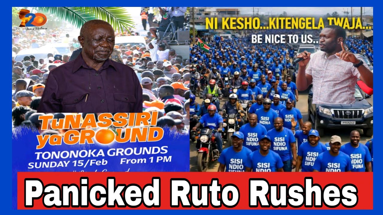 Panicked Ruto calls Oburu to Urgent meeting over Sifuna kitengela rally forced to Fund Tononoka raly