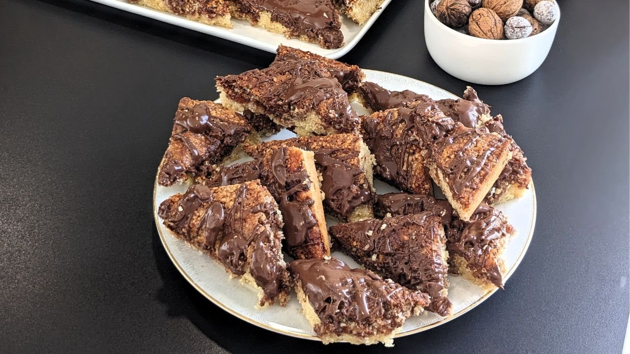 Nussecken/ herbstliche Nussfüllung/backen/