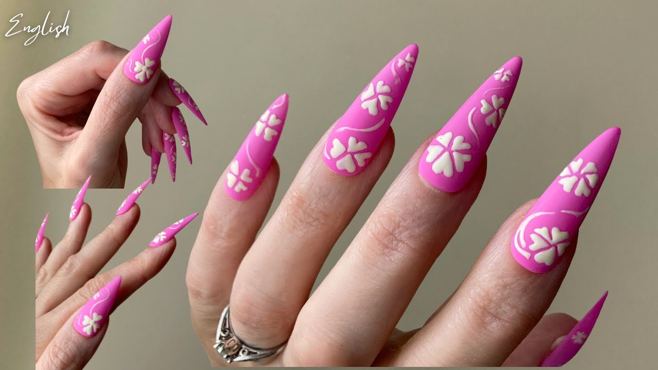 🌸 Flower Nail Art on Pink Nails | Gel Polish | Press on | Minimal Editing kept it real