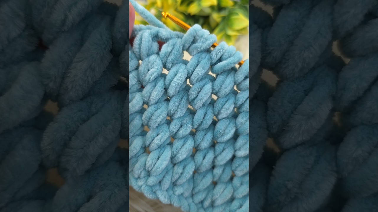 You will love **!! easy crochet velvet mesh model #crochet #knitting #tunisian