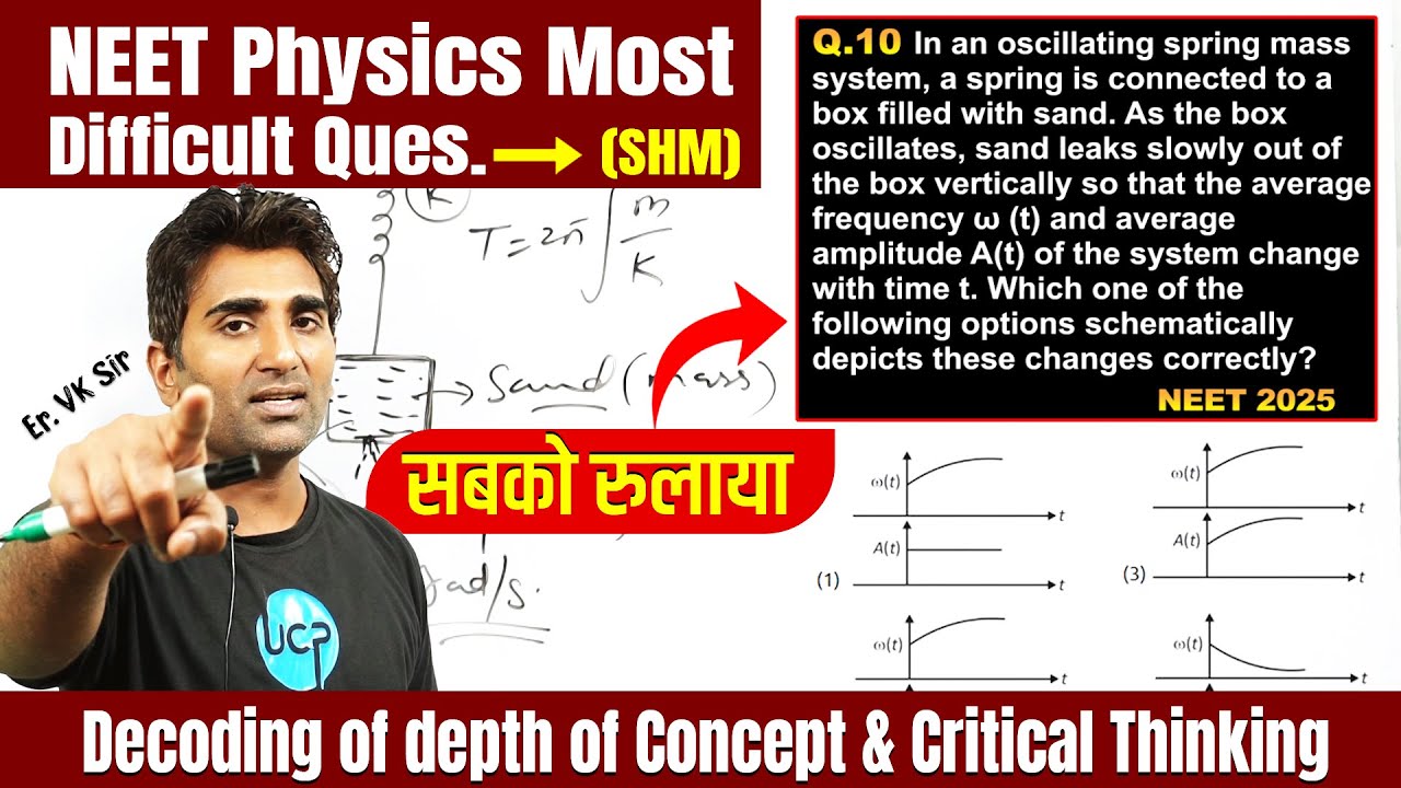 Most Difficult Physics Q-10 NEET 2025 | Check reality | Er. VK Sir | #simpleharmonicmotion #neet2025