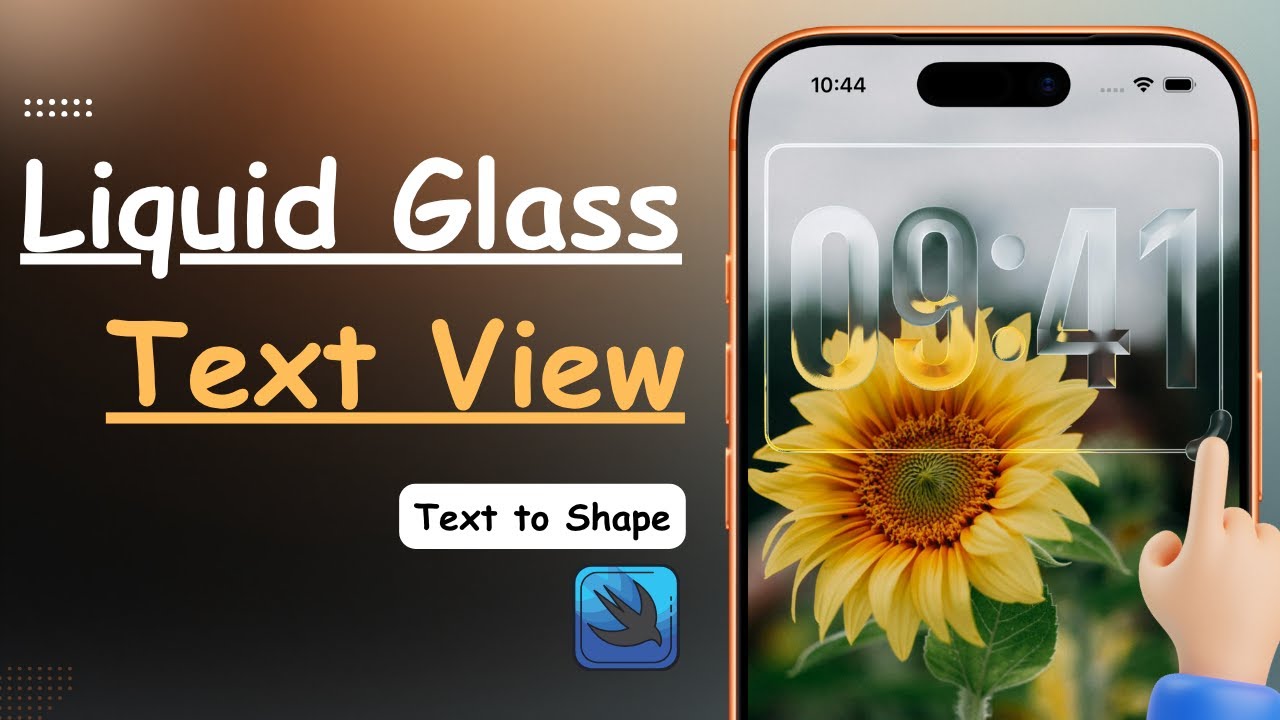 Liquid Glass Text View - Converting Text Into Shape - SwiftUI - Xcode