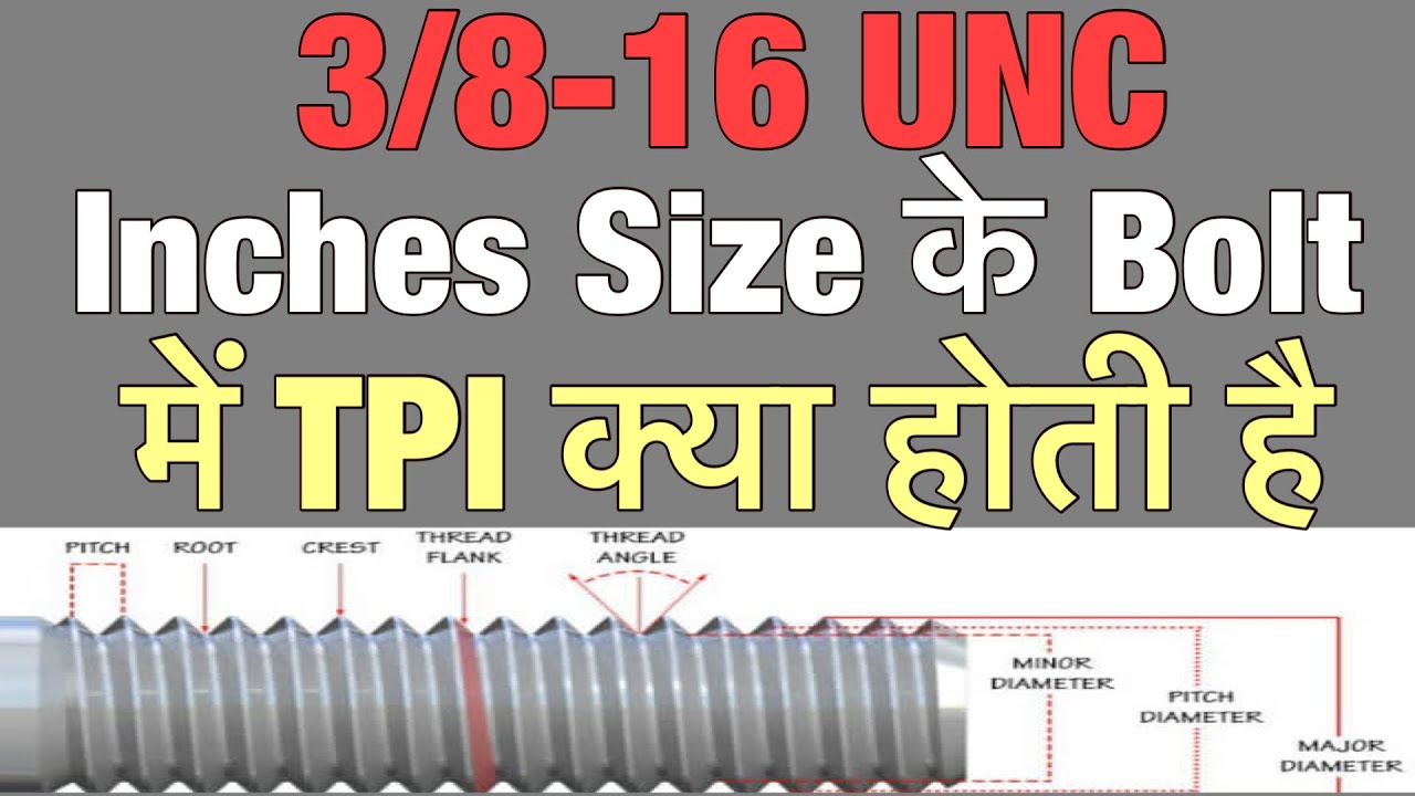 Размер болта 3/8-16 UNC Inches TPI, который вам нужен. Что такое TPI?. Размер болта 3/8-16 UNC In...