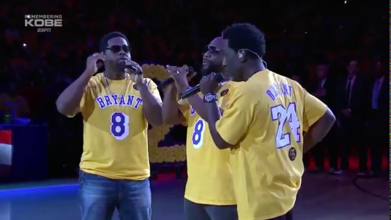 Boyz II Men sings the Star-Spangled Banner at the Blazers-Lakers Game 1/31/2020