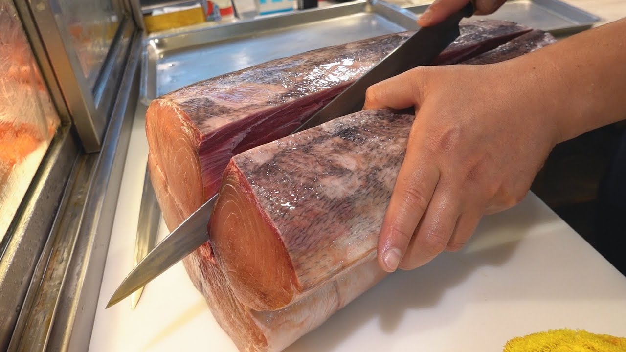 Swordfish & Salmon Fish Cutting (Sashimi, Sushi) - Donggang, Taiwan