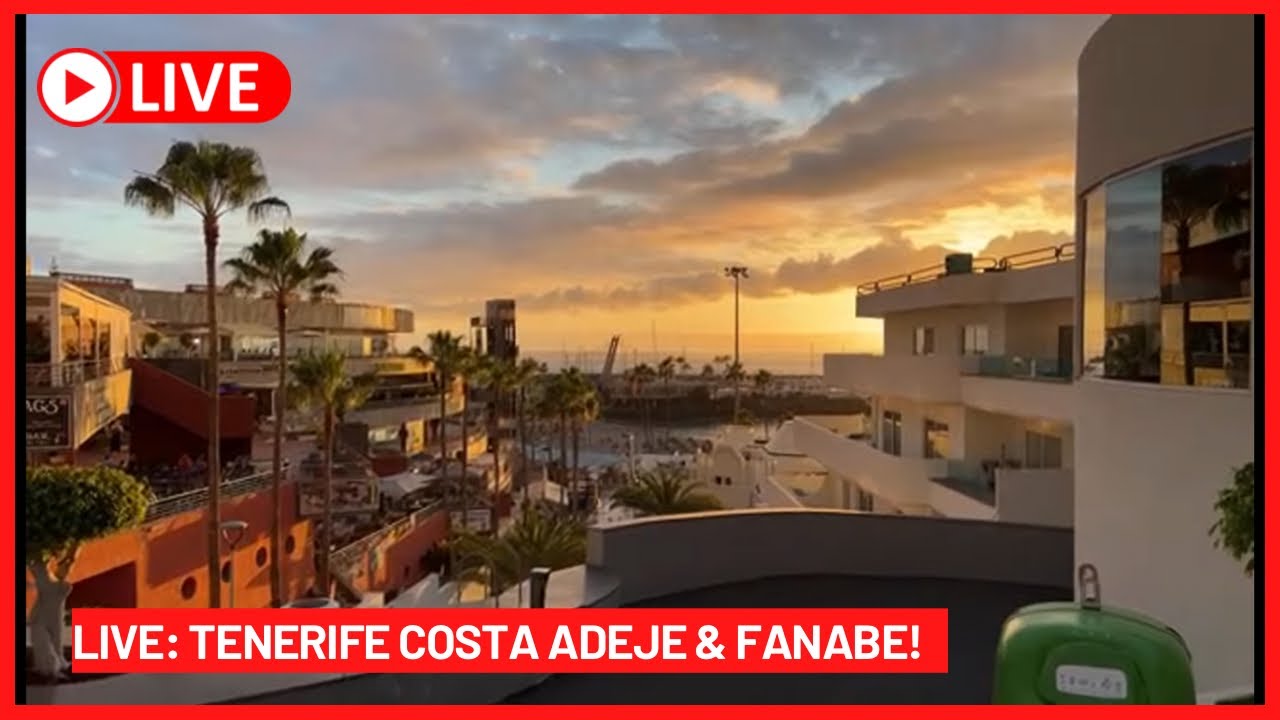 🔴LIVE: a lovely SURPRISE in Costa Adeje & Fanabe Tenerife! evening walk! ☀️ Canary Islands