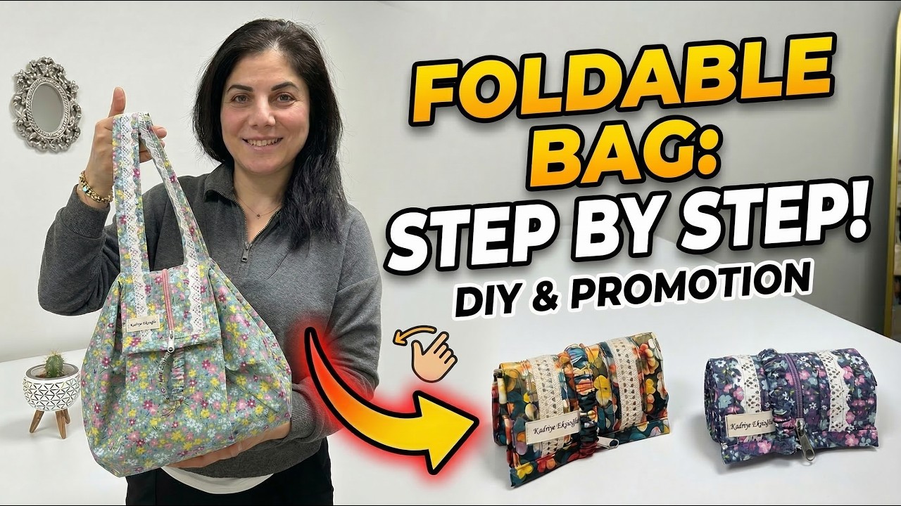 DIY Foldable Multi-Purpose Bag | Easy Sewing Tutorial 🧵✨