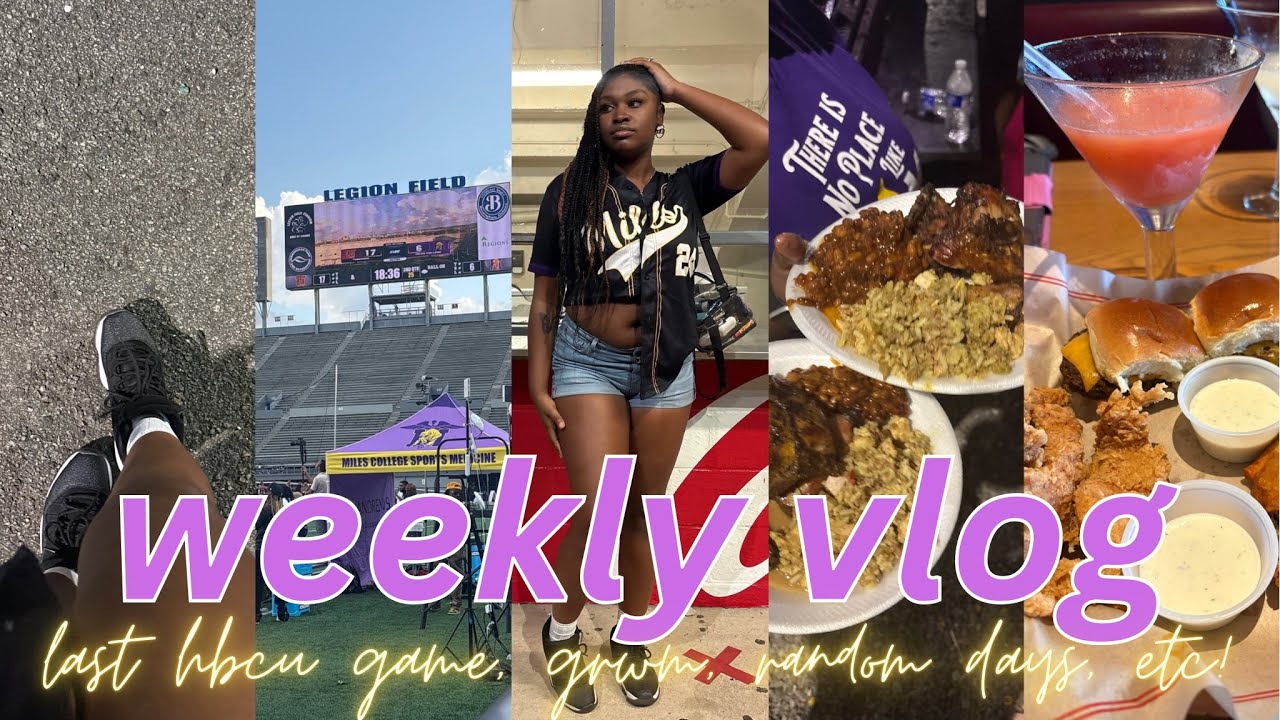 WEEKLY VLOG: LAST HBCU GAME, GRWM, MY CAMERA BROKE + RANDOM DAYS💐| miles college | prettygirlcah