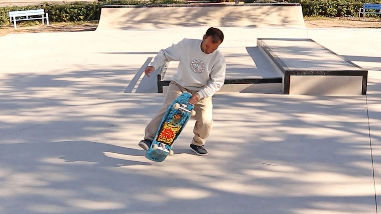 OLD SCHOOL SKATEBOARD TRICK COMBO NO COMPLY GRAB TAIL SPIN