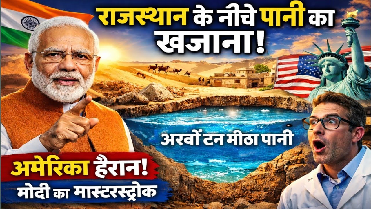 “राजस्थान की रेत के नीचे अरबों टन पानी! अमेरिका हैरान | मोदी की जल रणनीति ने दुनिया चौंकाई”