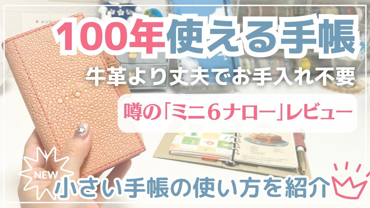 ※閲覧注意【システム手帳開封&セットアップ】100年使える丈夫なエイ革ガルーシャ｜小さい手帳の使い方を紹介｜初めてのミニ６ナローサイズ正直レビュー
