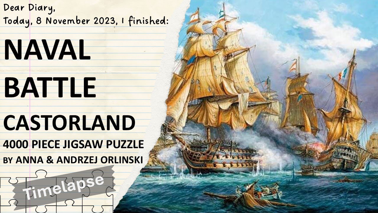 Castorland:  Naval Battle (by Anna and Andrzej Orlinski) 4000 piece jigsaw puzzle - Timelapse