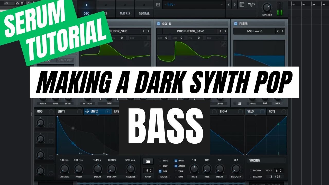 How to Make a Dark Synth Pop Bass Sound Like Artemas [Serum Tutorial]