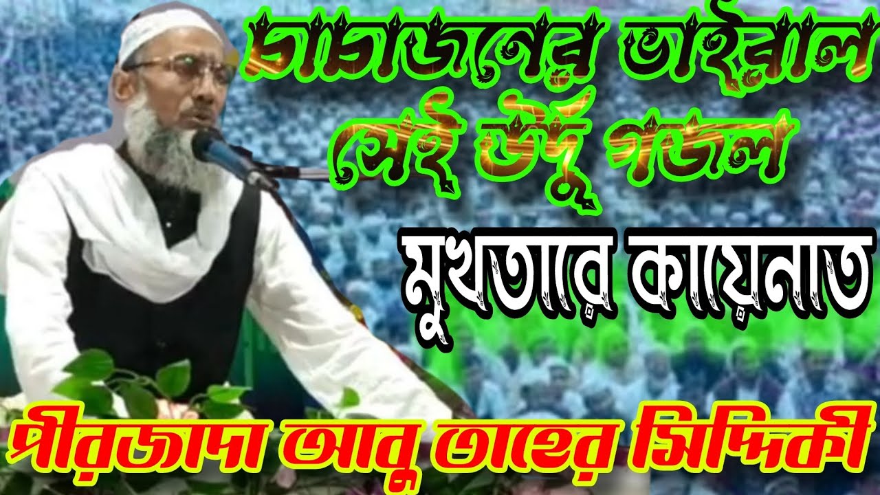 পীরজাদা আবু তাহের সিদ্দিকী সাহেবের বিখ্যাত উর্দু নাত,হামদ,গজল মুখতারে কায়নাত যাতা কহি নেহি, ফুরফুরা