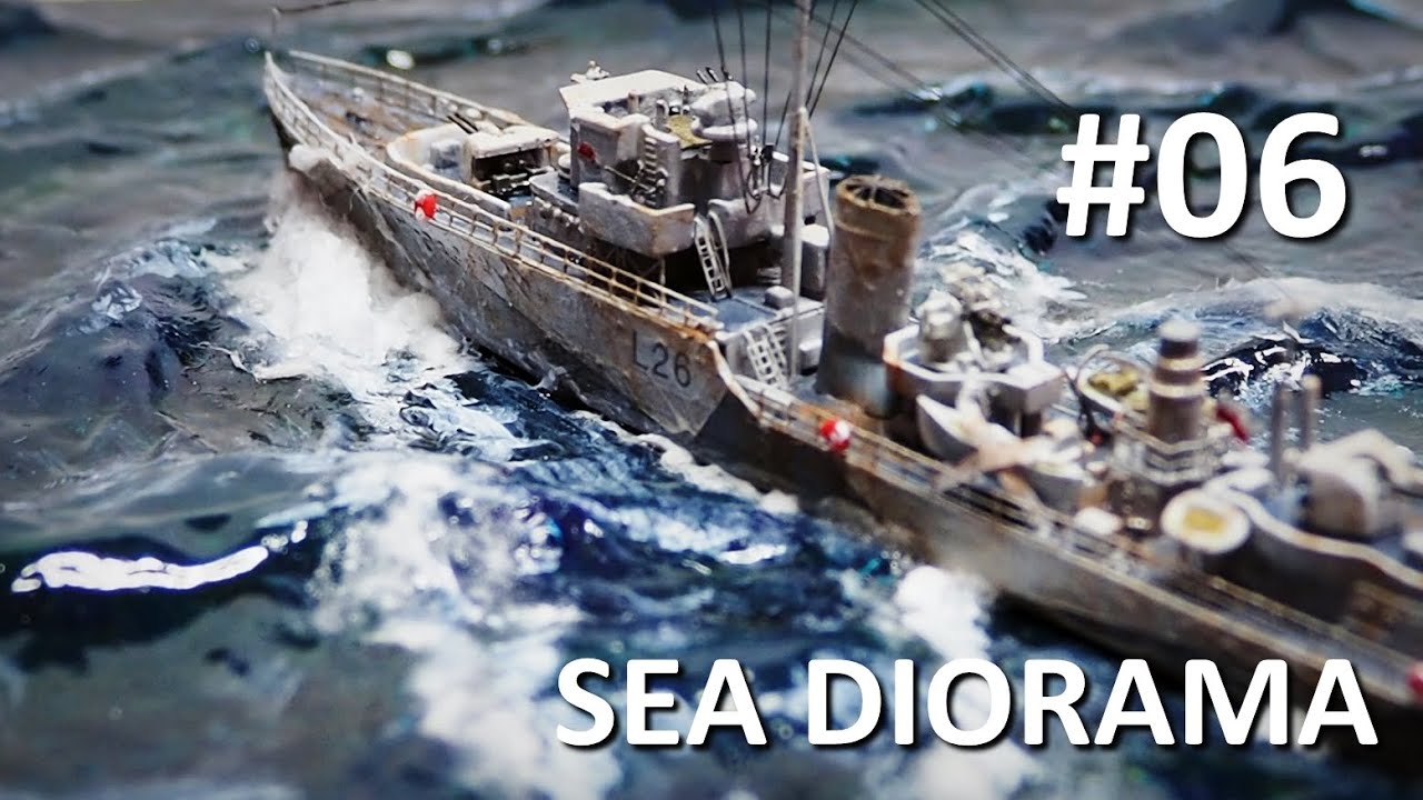 #06 Морская диорама - масштаб 1:700, раскрашена кистью