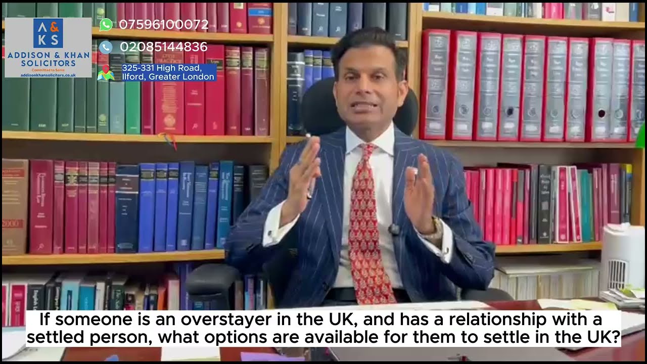 What options has an overstayer have in the UK if they have a relationship with a settled person?
