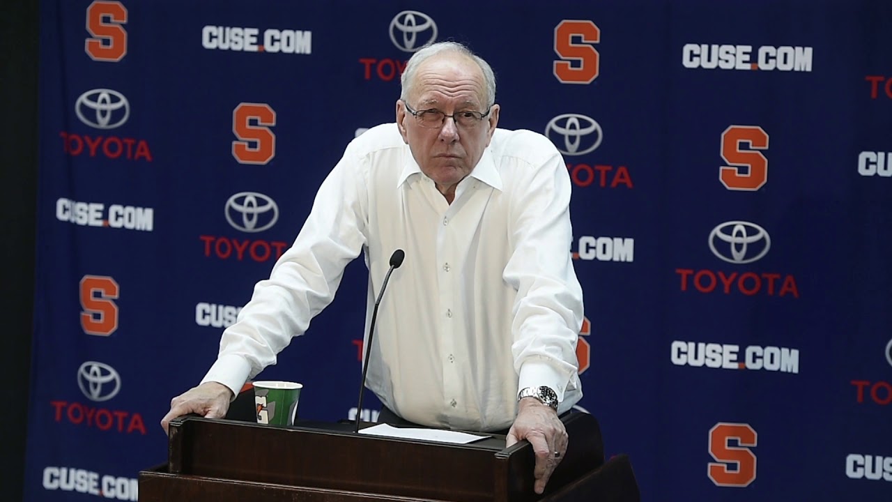 Jim Boeheim postgame news conference after Syracuse basketball vs. North Carolina (2018)