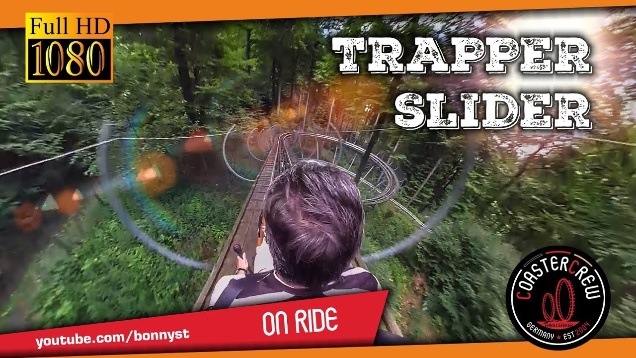 Trapper Slider Alpine Roller Coaster fixed cam on-ride Ultrawide Angle POV @ Fort Fun Abenteuerland