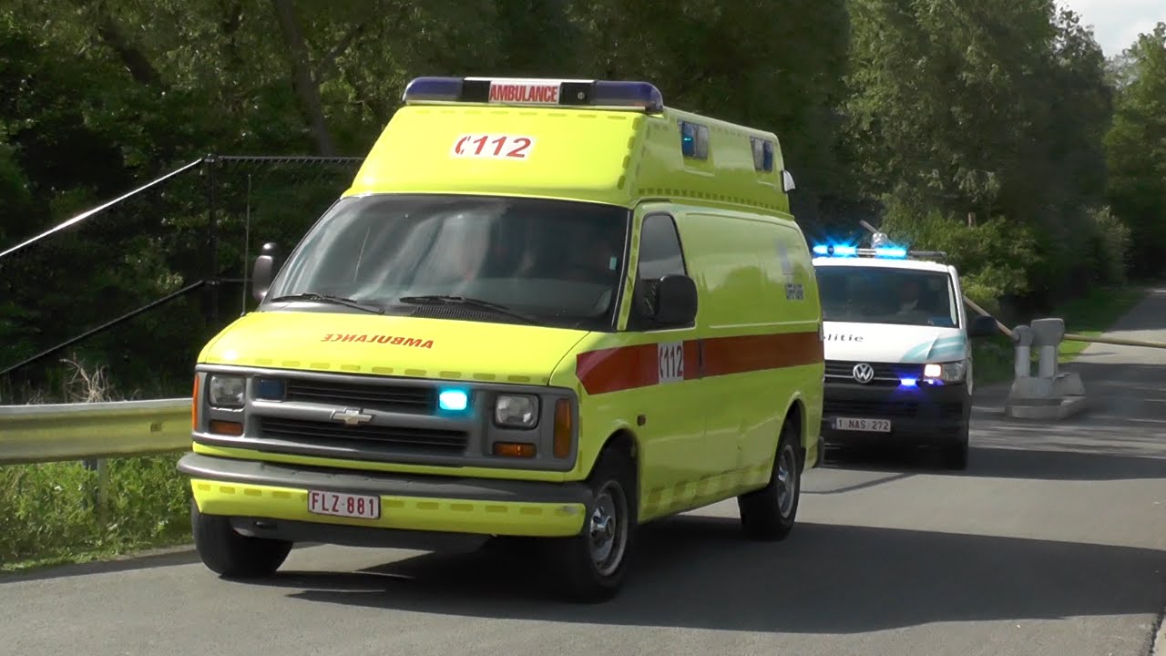 Chevrolet Ambulance en Politie met spoed in Gent