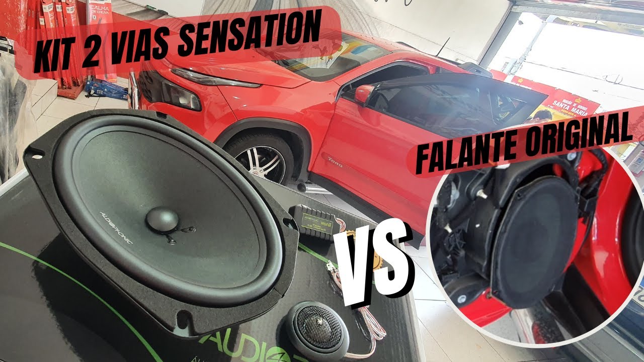 KIT 2 VIAS AUDIOPHONIC 6X9 SENSATION VS FALANTE 6X9 ORIGINAL FIAT TORO / COMPARAÇÃO / TESTE PRÁTICO