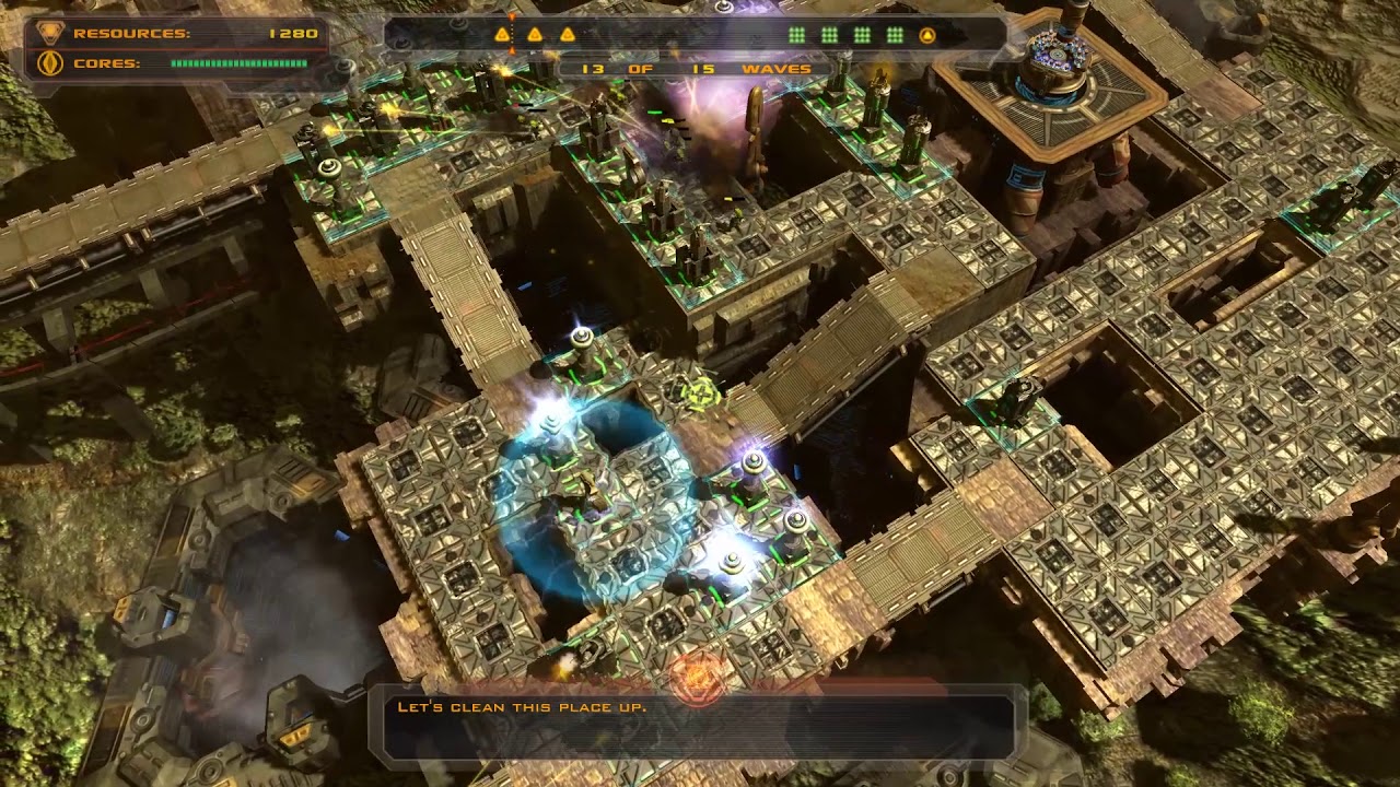 Defense Grid - Mission 7 - Barrier to Entry - Green Towers Only - Gold