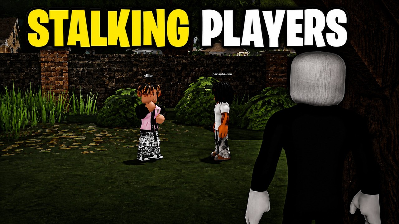 Троллинг в образе ЖУТКОГО Слендермена-сталкера в Roblox: Драка в школе
