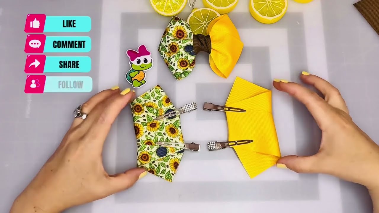 Par de moños 🎀 con listones de 5 cm