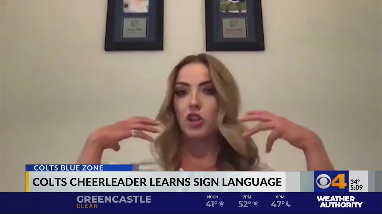 Colts cheerleader learns sign language to reach deaf fan base