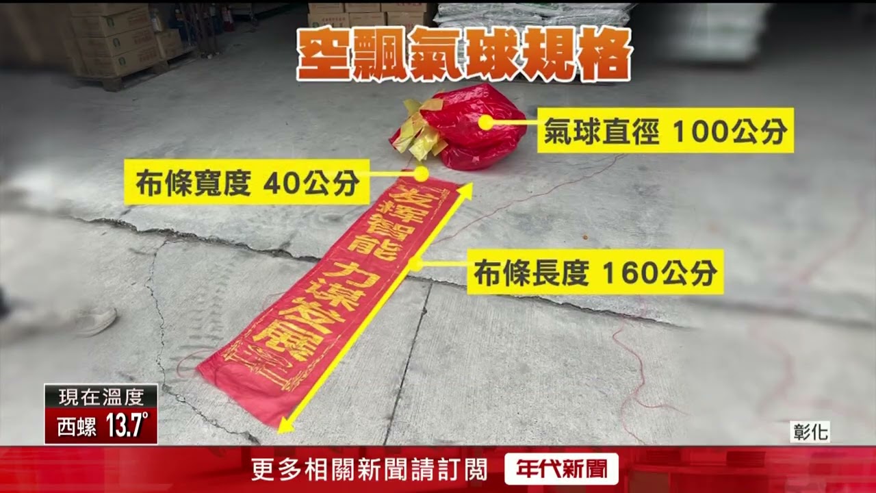 中國統戰氣球飛彰化？ 100公分紅氣球險撞汽車