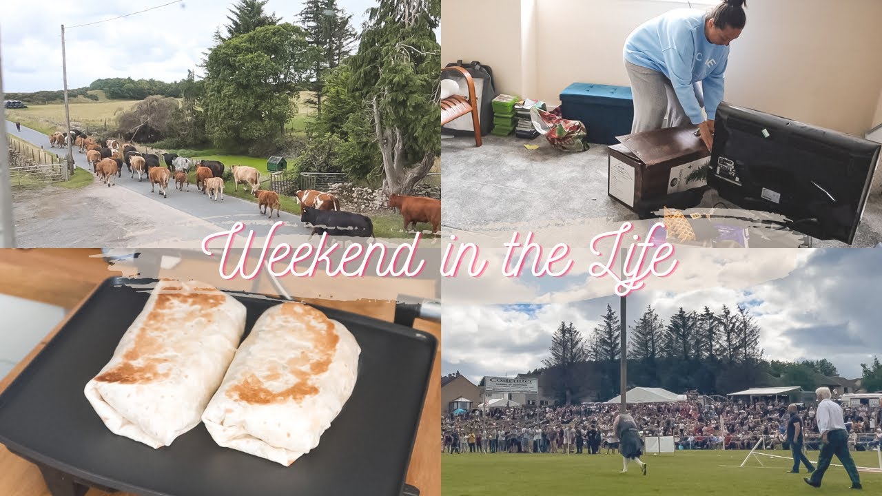 WEEKEND IN THE LIFE Dufftown Highland Games, Cleaning, Prepping for a visit, & cooking burritos VLOG