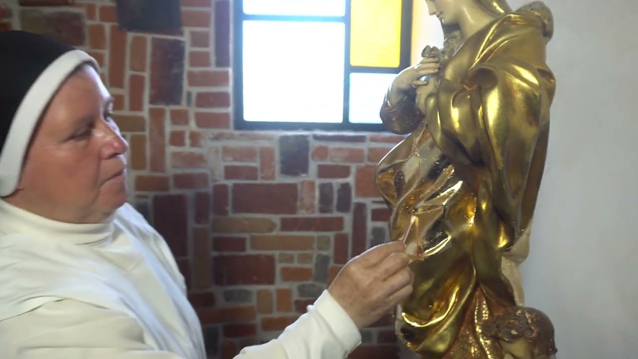 SOR PAZ NOS ENSEÑA A RESTAURAR UNA IMAGEN/ PROTO MONASTERIO EN MEXICO 2024