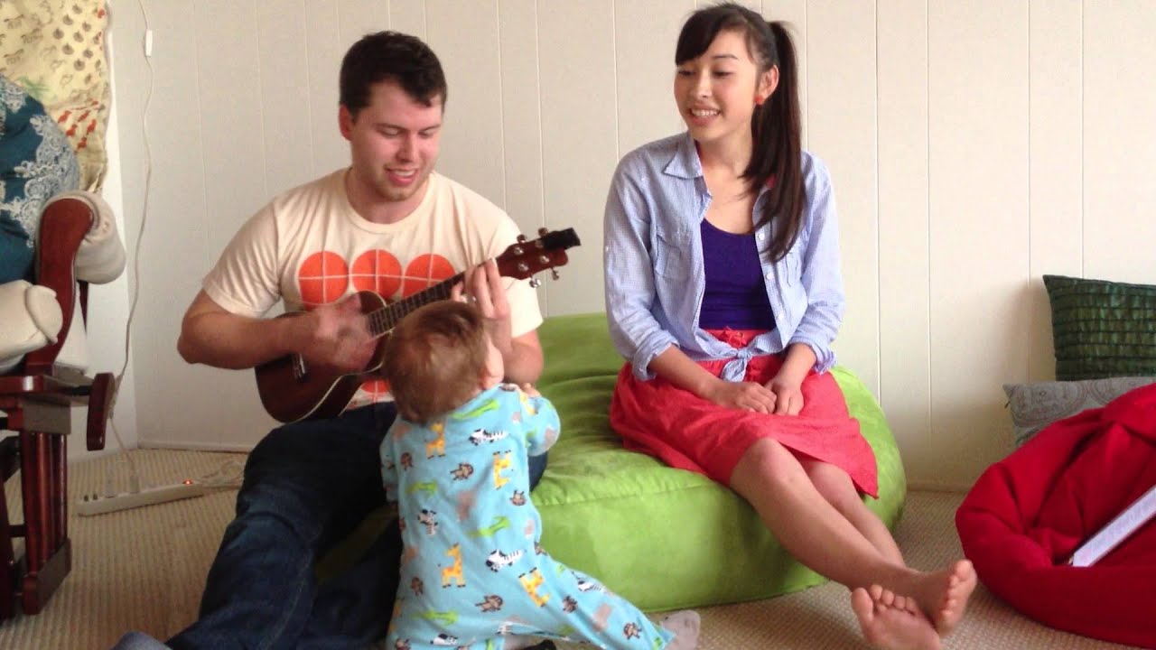 Hey Soul Sister Uke Cover - Cara and Chris (and Micah!)