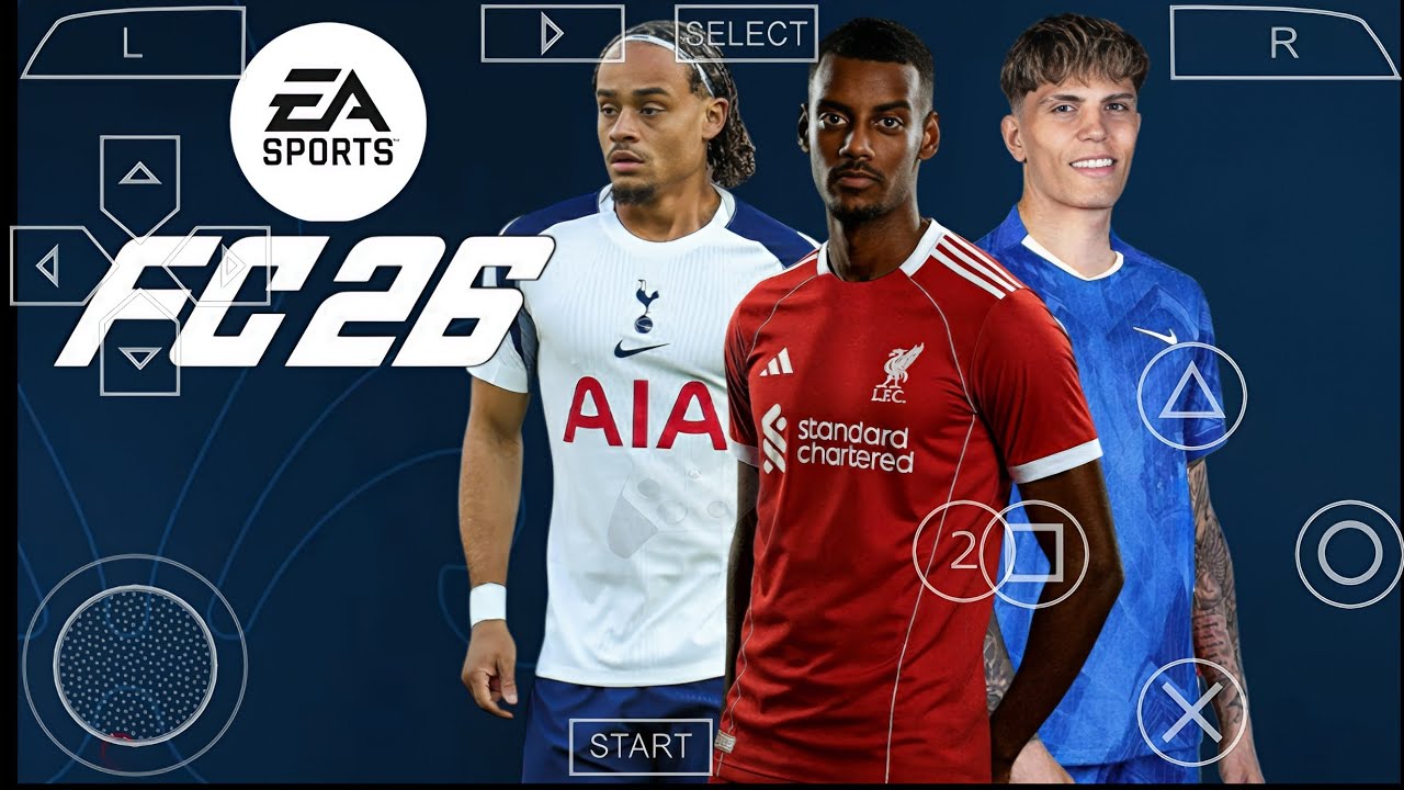 EA SPORTS FC 26 PPSSPP ANDROID OFFLINE CAMERA PS5 NEW UCL KITS 2025/26 REAL FACES LATEST TRANSFERS
