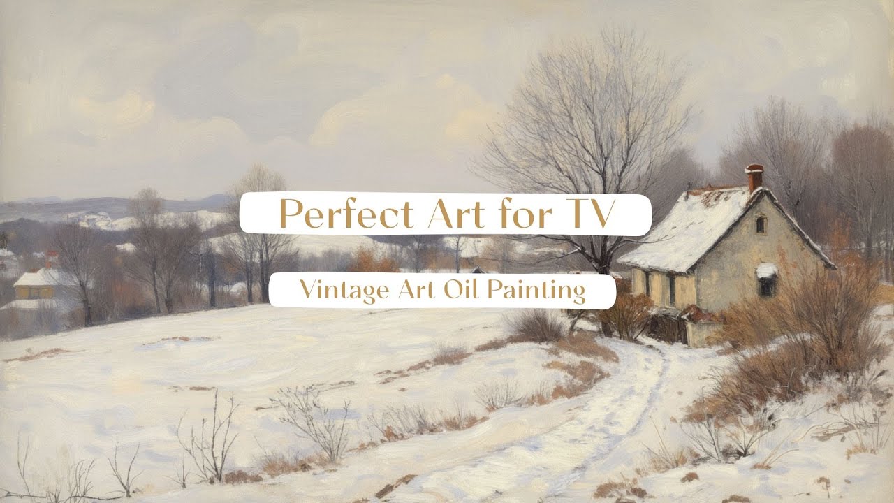 Serene Landscape Painting, Vintage Oil Painting, art for your tv, | Framed TV Art Screensaver