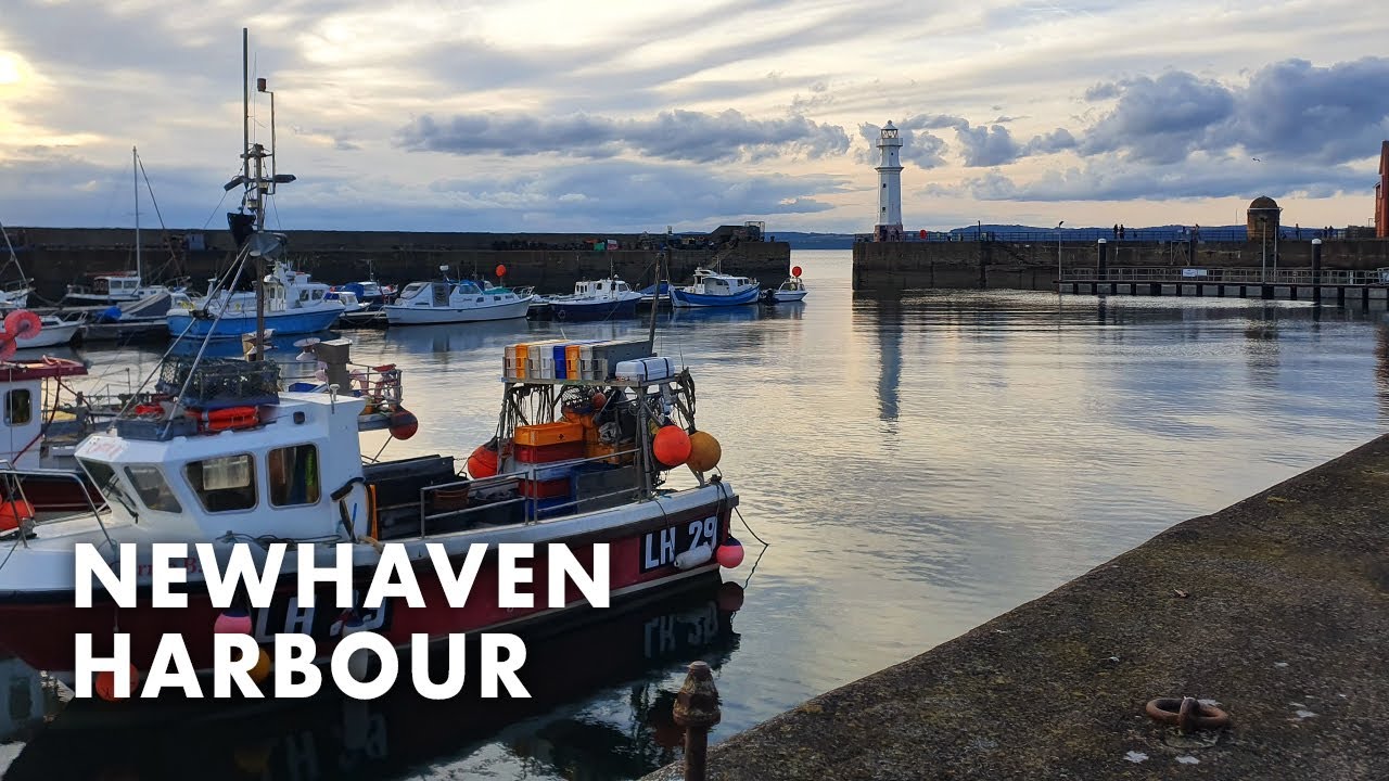 Edinburgh Newhaven Harbour Evening Walk | SCOTLAND walking tour| 4k