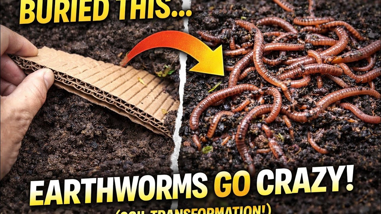 I Bury This Weird Thing in My Garden and Earthworms Go CRAZY (Soil Transformation!)