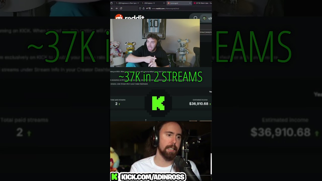 Asmongold Revenue on Twitch versus Kick SHOCKING #shorts #kick #twitch #streaming #asmongold #yt