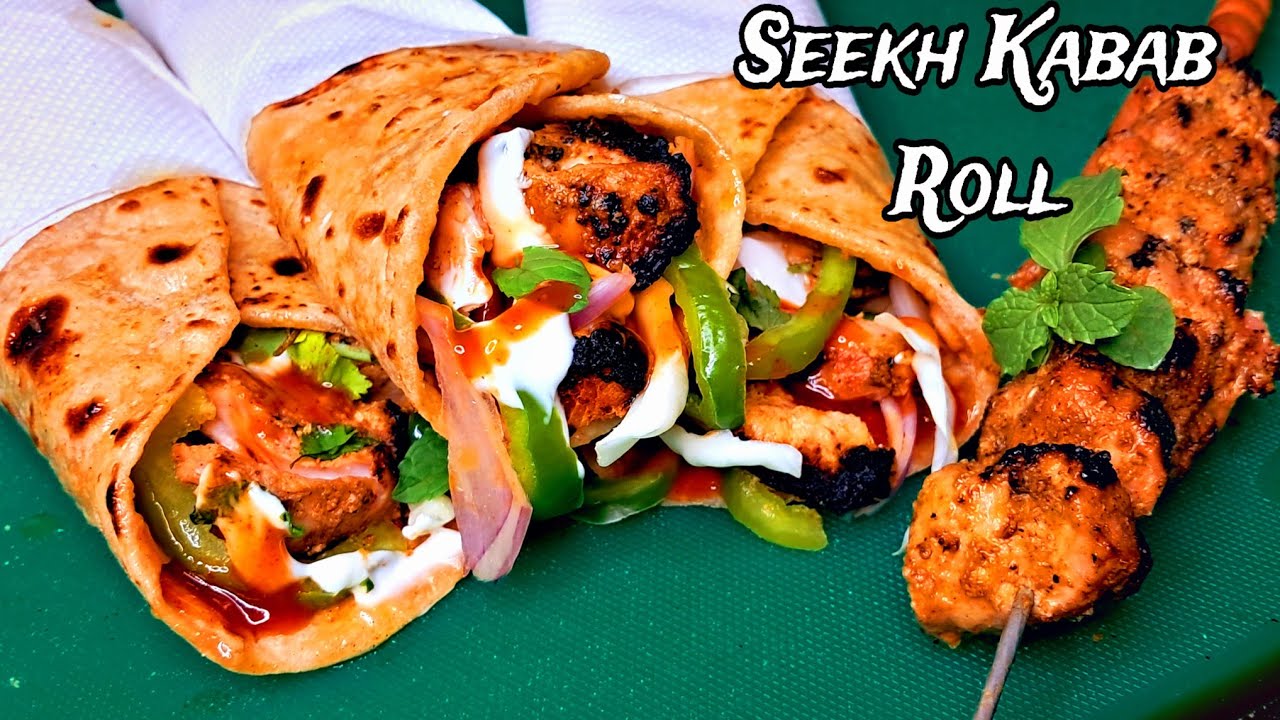 Seekh Kabab Roll | Quick & Easy Chicken Kabab Roll Step By Step Recipe By Dream's Platter