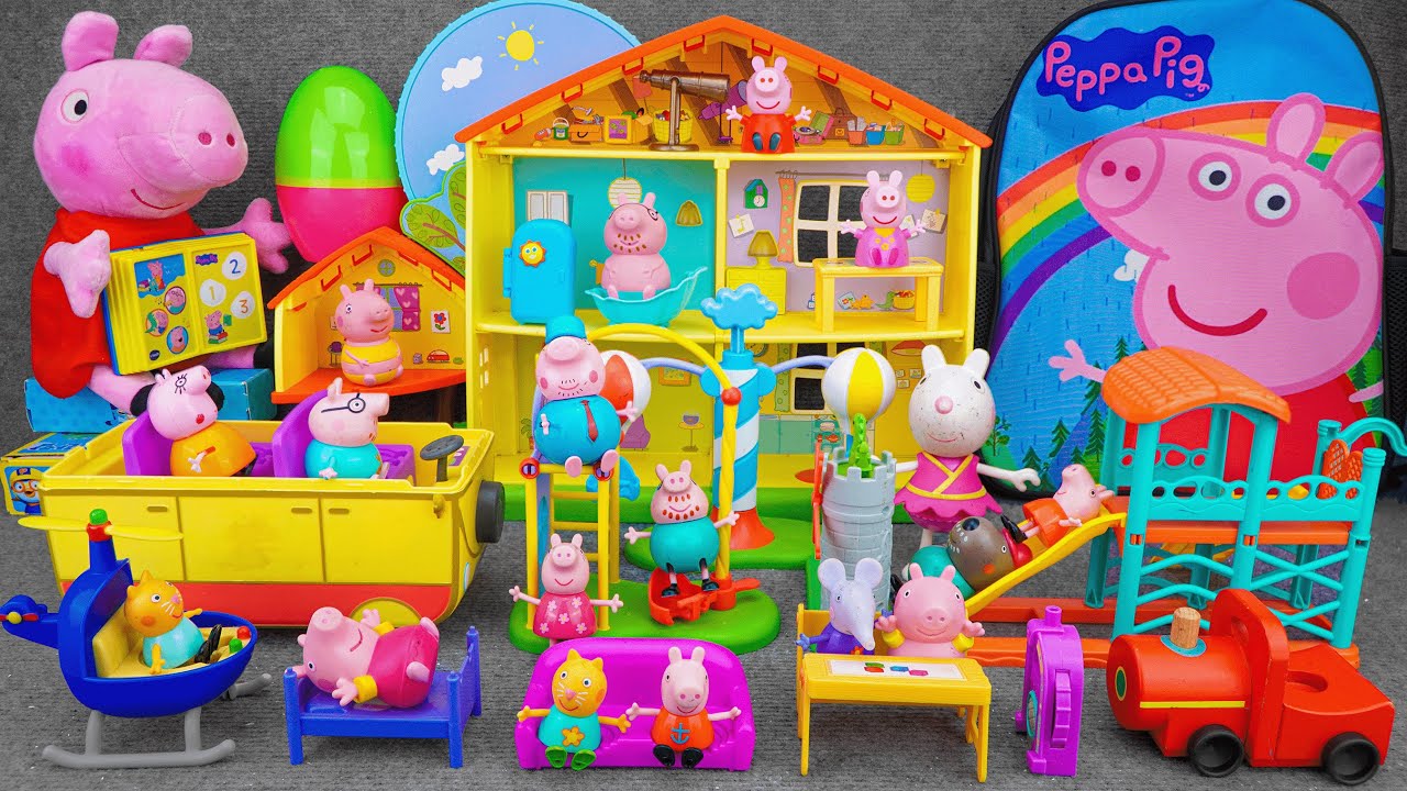 22 Minutes Satisfying With Unboxing Peppa Pig Family Playground, Peppa Pig Toys Collection Review