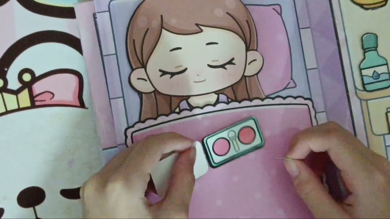 Playing Cute Girl Nail Beauty Quiet Book #quietbook